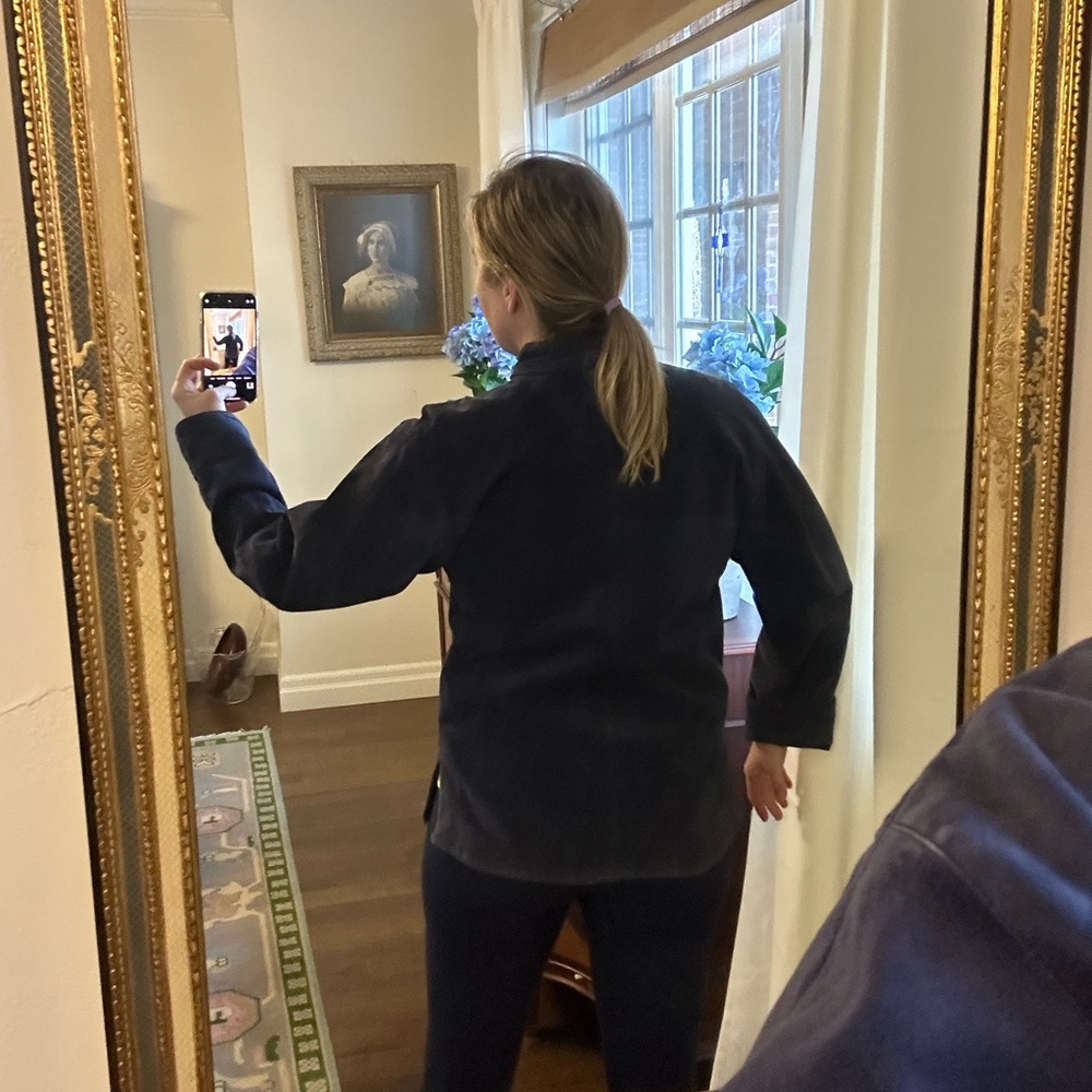 Shanghai Tang Size small women’s leather navy beautiful!!! Coat - Picture 16 of 16